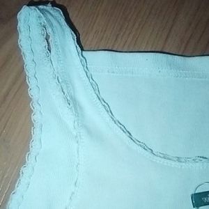 Tank top with lace on straps